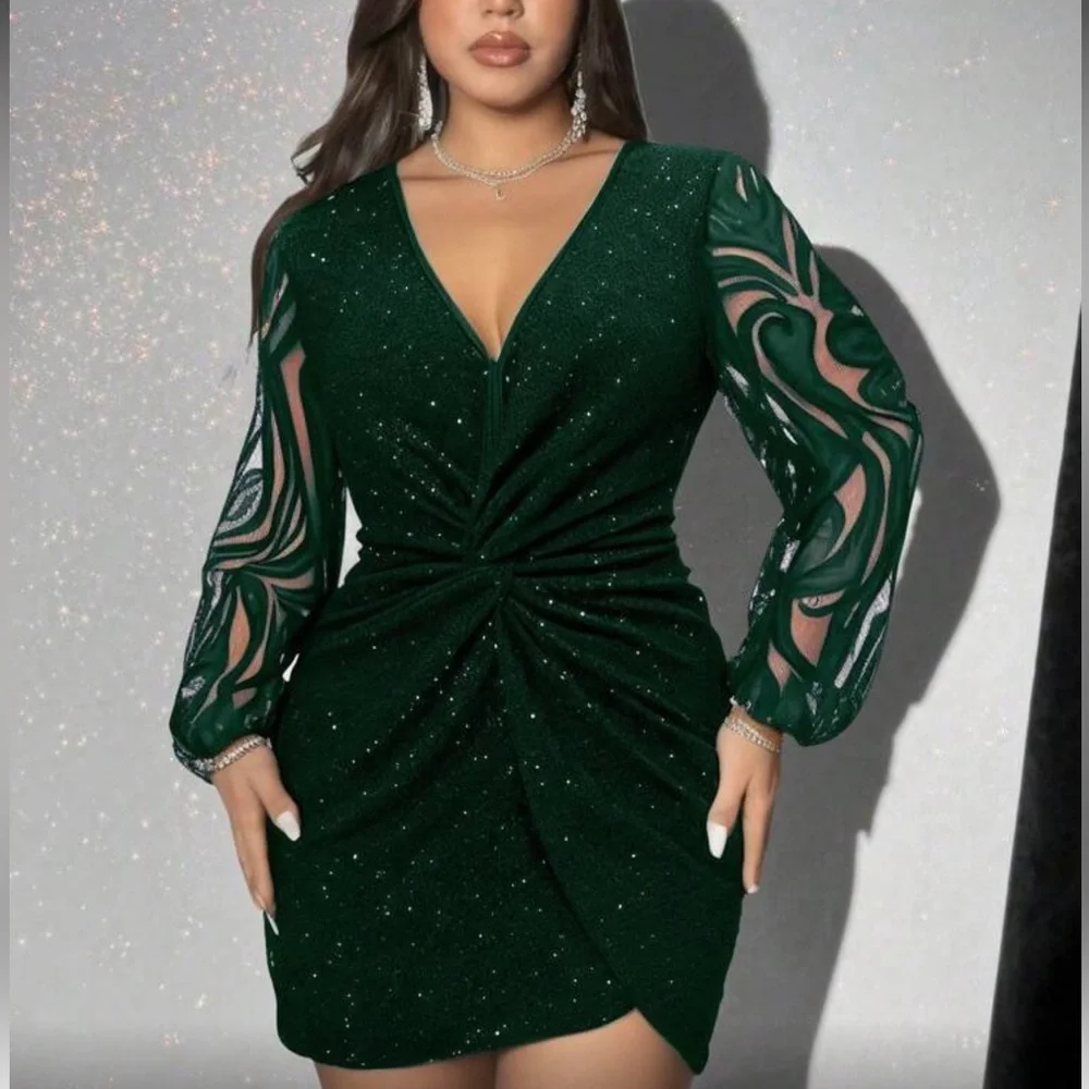Elegant Green Evening Dress